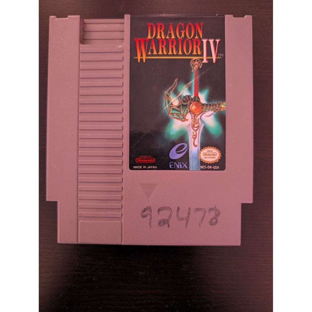 Dragon Warrior IV Nintendo NES 1992 Enix RPG Video Game NES-D4-USA Tested